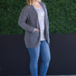 IN STOCK Open Knit Cardigan - Grey