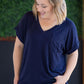 Sierra Pocket Top - Navy