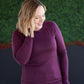 Blair Long Sleeve Top - Plum
