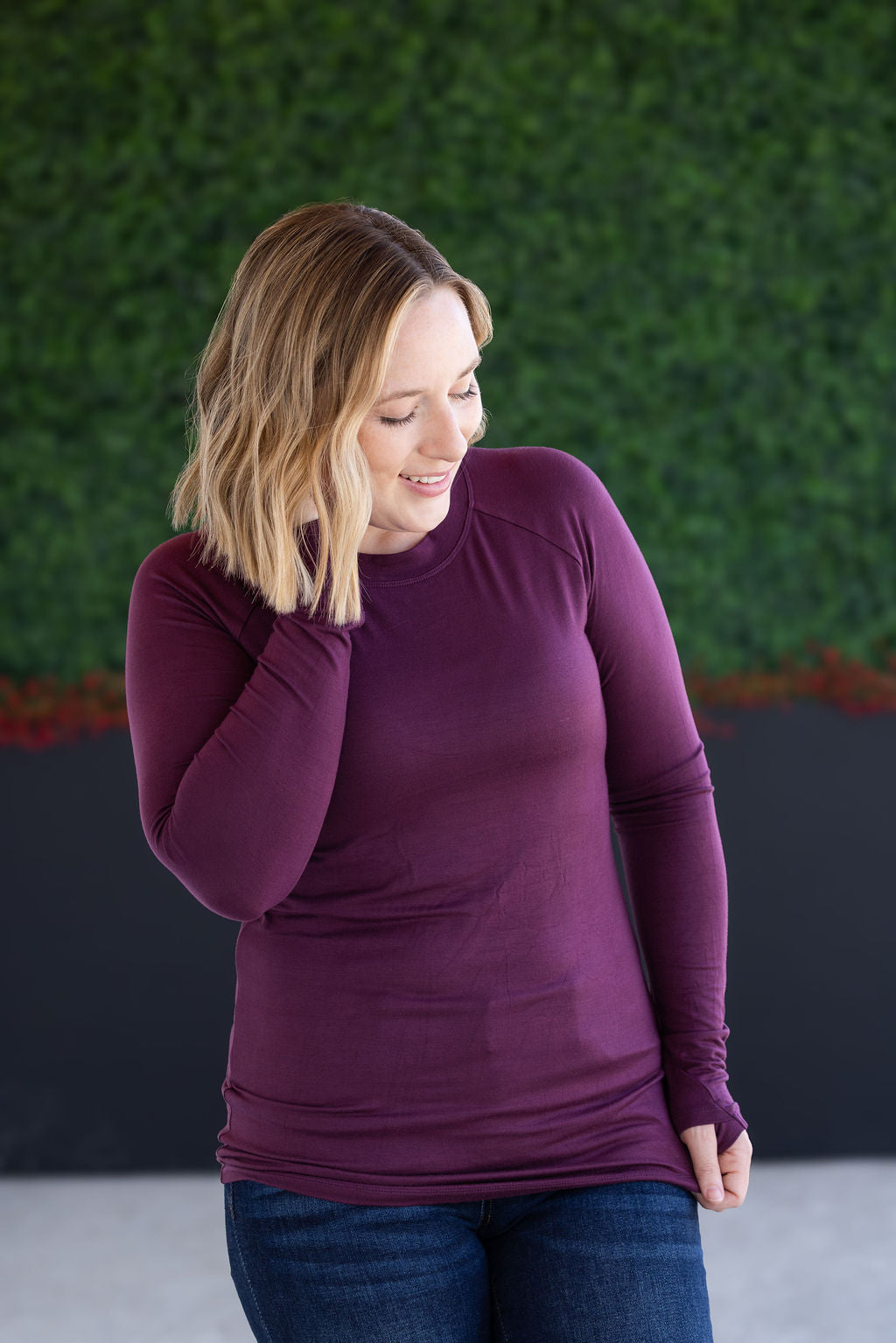 Blair Long Sleeve Top - Plum