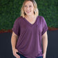 Sierra Pocket Top - Plum