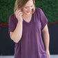 Sierra Pocket Top - Plum
