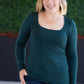 Alyssa Long Sleeve Top - Hunter Green