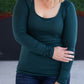 Alyssa Long Sleeve Top - Hunter Green