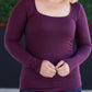 Alyssa Long Sleeve Top - Plum