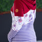 Colorblock Fullzip - Burgundy, Burgundy Bloom, and Plum Stripes