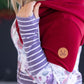 Colorblock Fullzip - Burgundy, Burgundy Bloom, and Plum Stripes