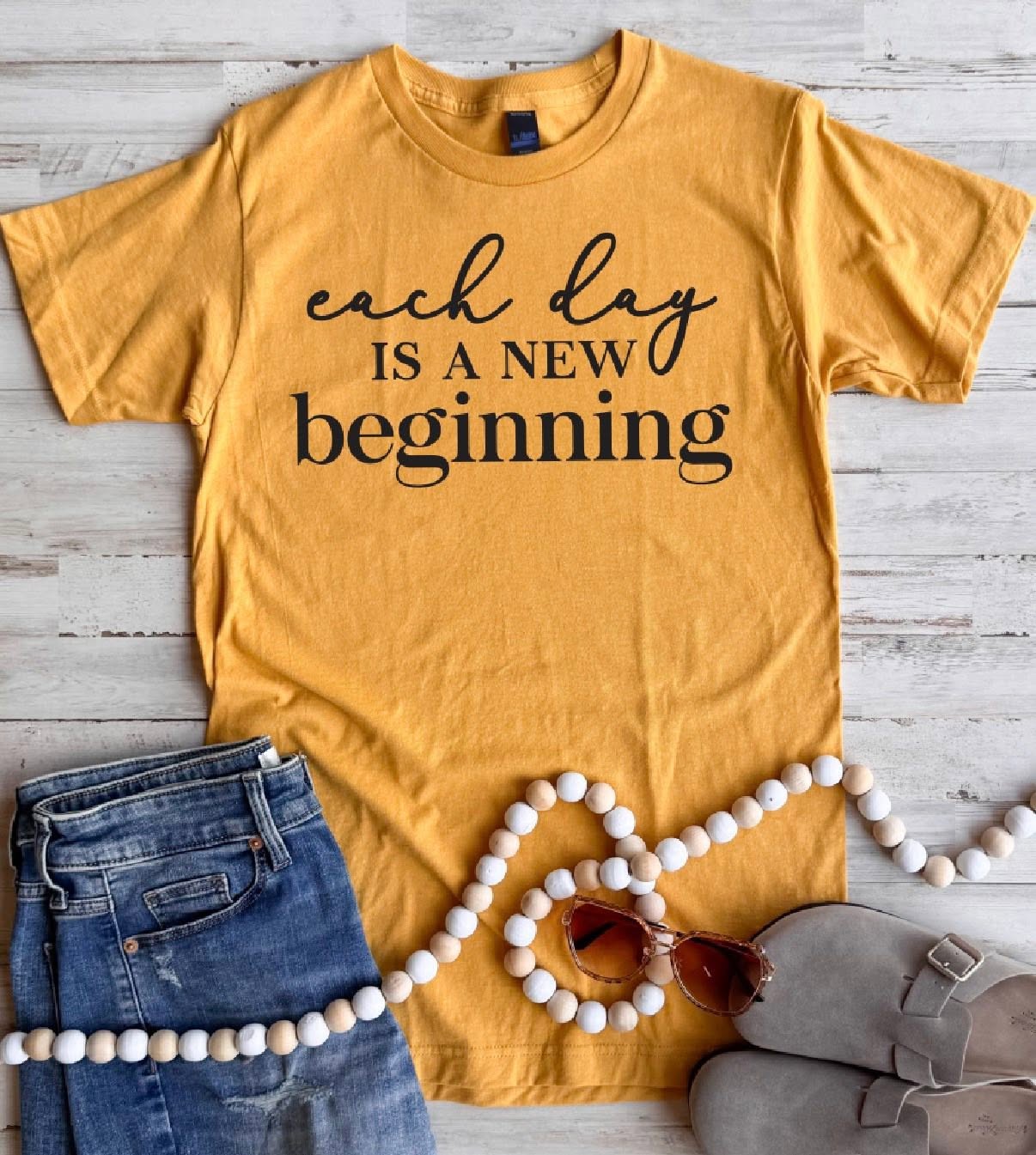DEAL OF THE DAY// Each Day is a New Beginning Tee // special pricing