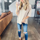 SHIPS FREE TODAY //  Textured Stripe Patchwork Detail Half Sleeve Top