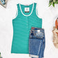 Shiloh Button Snap Tank - Green