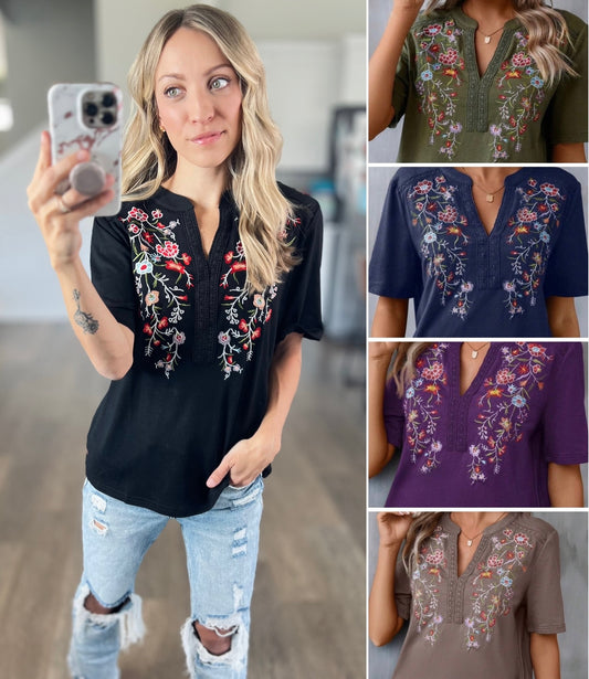 Amelia Embroidered Top