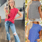 Etta Striped Cap Sleeve Top