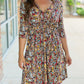 Taylor Dress - Mocha Floral FINAL SALE