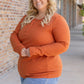 Harper Long Sleeve Henley - Pumpkin