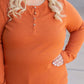 Harper Long Sleeve Henley - Pumpkin