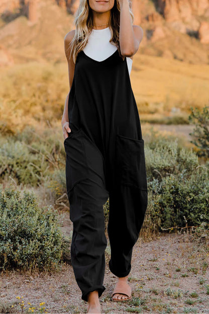 Roam V-Neck Pocketed Jumpsuit