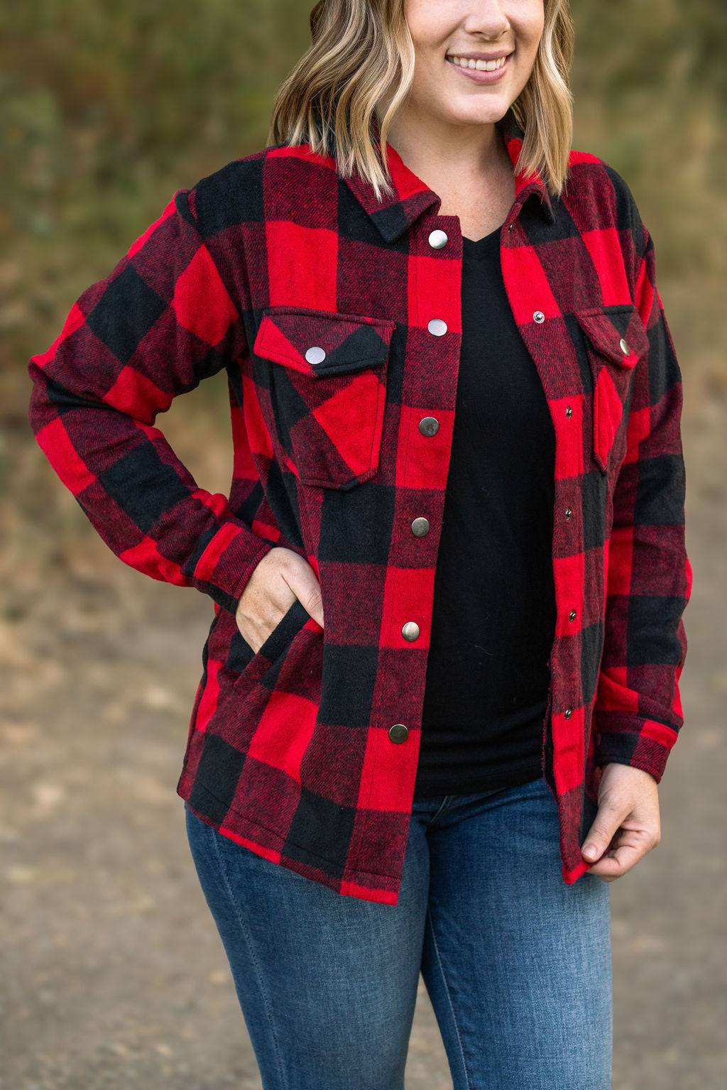 Norah Plaid Shacket - Buffalo Plaid