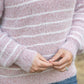 Cozy Striped Sweater - Mauve