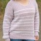 Cozy Striped Sweater - Mauve