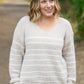 Cozy Striped Sweater - Natural