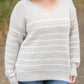 Cozy Striped Sweater - Natural