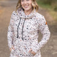 Soft Funnel Neck - Tan Micro Floral