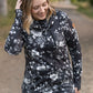 Soft Funnel Neck - Black Floral