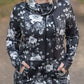 Soft Funnel Neck - Black Floral