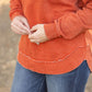 Vintage Wash Pullover - Rust