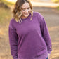 Vintage Wash Pullover - Purple