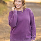 Vintage Wash Pullover - Purple