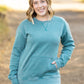 Vintage Wash Pocket Pullover - Teal