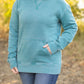 Vintage Wash Pocket Pullover - Teal