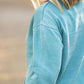 Vintage Wash Pocket Pullover - Teal