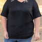 Sophie Pocket Tee - Black