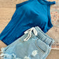 Kennedy Drawstring Denim Shorts