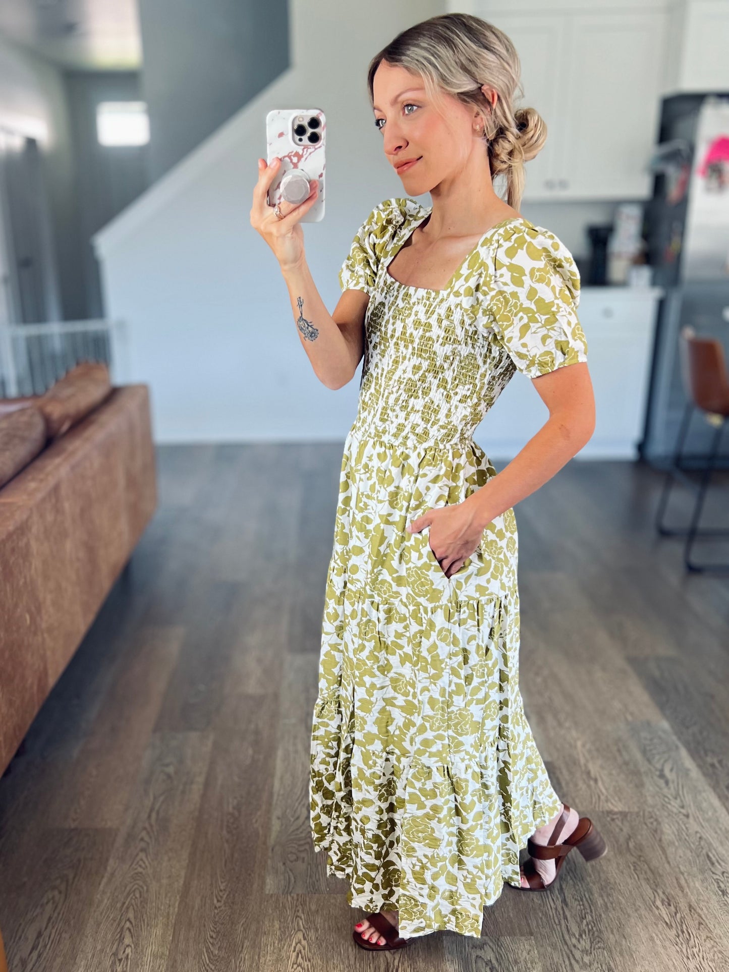 Jillian Smocked Floral Dress