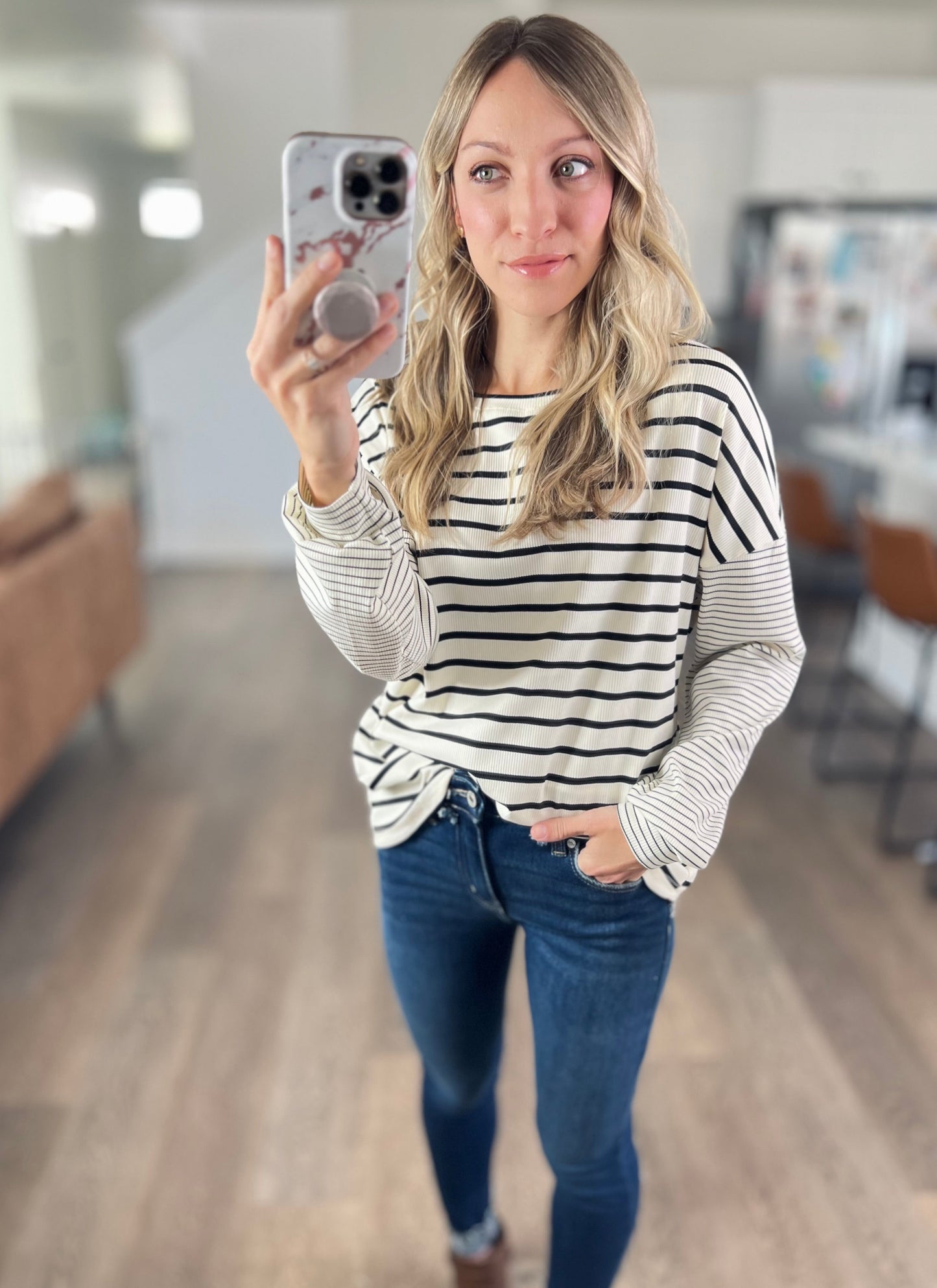 Jule Stripe Long Sleeve Top