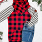 Zoey ZipCowl - Buffalo Plaid and Oatmeal Stripes