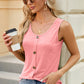 Kem Button Round Neck Tank