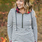 HalfZip Hoodie - Oatmeal Stripes and Buffalo Plaid