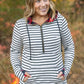 HalfZip Hoodie - Oatmeal Stripes and Buffalo Plaid