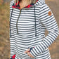 HalfZip Hoodie - Oatmeal Stripes and Buffalo Plaid