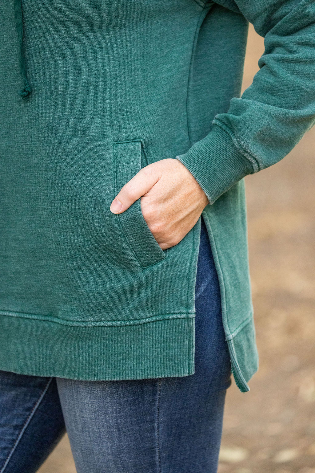 Vintage Wash Hoodie - Hunter Green