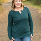 Harper Long Sleeve Henley - Evergreen