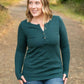 Harper Long Sleeve Henley - Evergreen