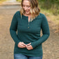 Harper Long Sleeve Henley - Evergreen