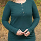 Harper Long Sleeve Henley - Evergreen