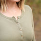 Harper Long Sleeve Henley - Olive