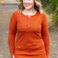 Harper Long Sleeve Henley - Pumpkin